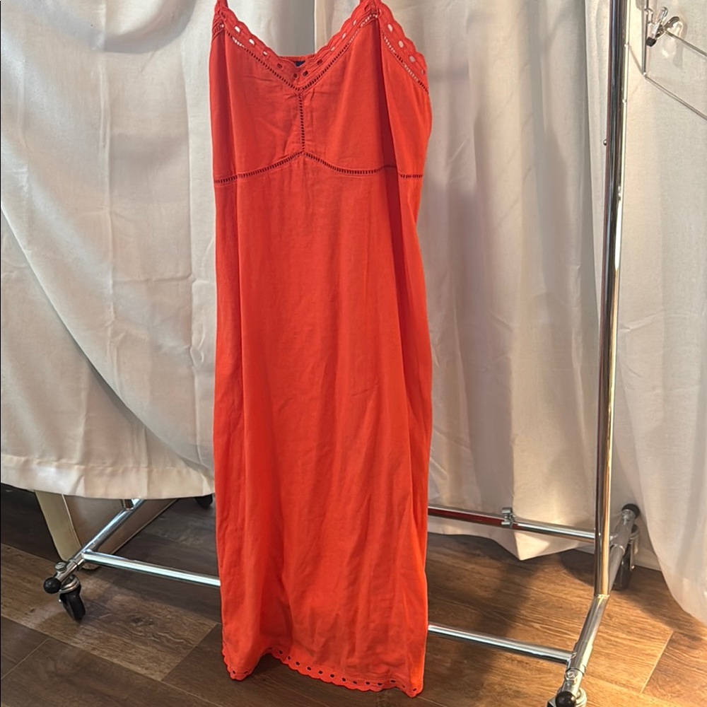 Women's Orange Lace-Trimmed